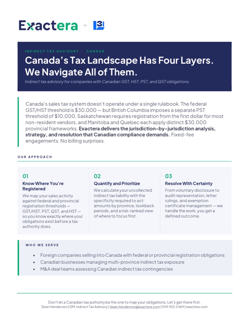 Canada Indirect Tax — document cover
