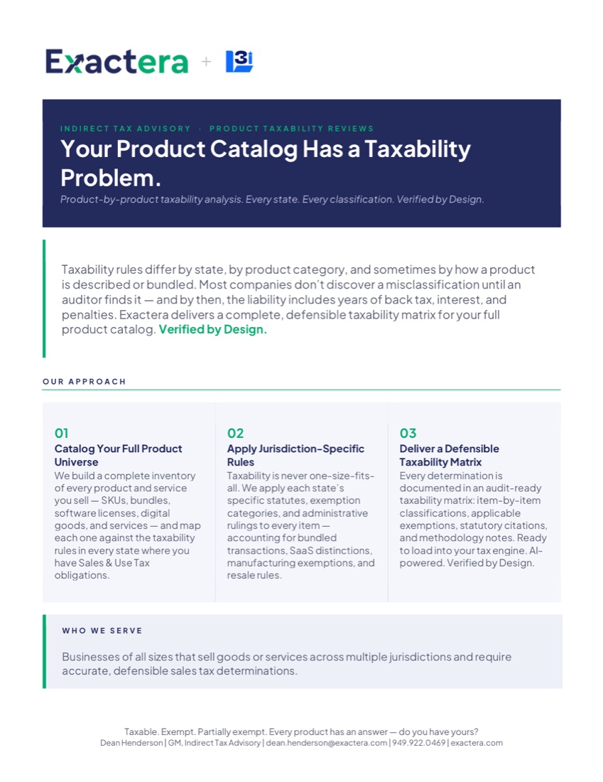 Product Taxability — document cover